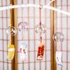 Japanese Wind Chimes Handmade Glass Home Decoration Pendant Good Luck Wind Chimes Cartoon Cat Sakura Garden Window Bell Gift