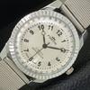 HAND-WINDING VINTAGE SWISS MENS REFURBISHED SILVER COLOR DIAL WATCH A700002-5 R201-a700002