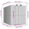 Garden Shed Light Brown 192 x 274 x 223 cm Galvanized Steel