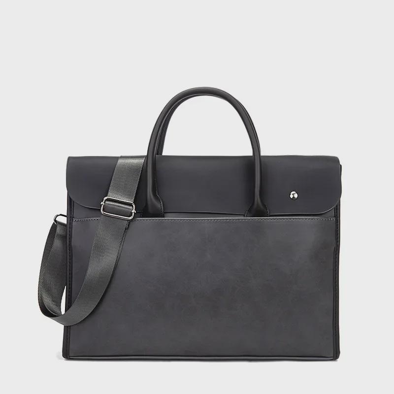 Винтажный мужской портфель и сумка через плечо из кожи Crazy Horse