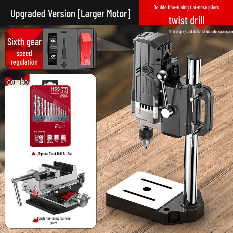 Высокоточный настольный сверлильный станок 220В: Промышленный, Многофункциональный, Высокомощный Фрезерно-сверлильный станок для дома.