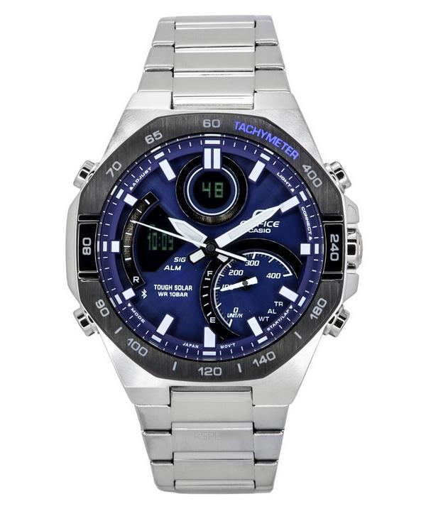 Casio Мужские часы Edifice Analog Digital Mobile Link с синим циферблатом Tough Solar ECB-950DB-2A 100M