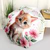 1pc Cats & Flowers Pattern Automatic Umbrella, Suitable for Travel and Daily Use P025