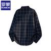 Men's Casual Plaid Long-Sleeve Loose-Fit Shirt