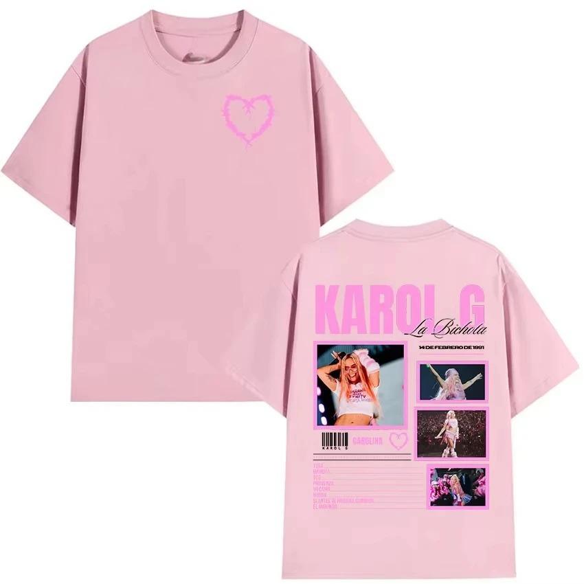 Singer KAROL G Tour 2026 Graphic T Shirt Unisex Retro Aesthetic Fashion Harajuku Cotton T-shirt Streetwear Oversized Tshirt