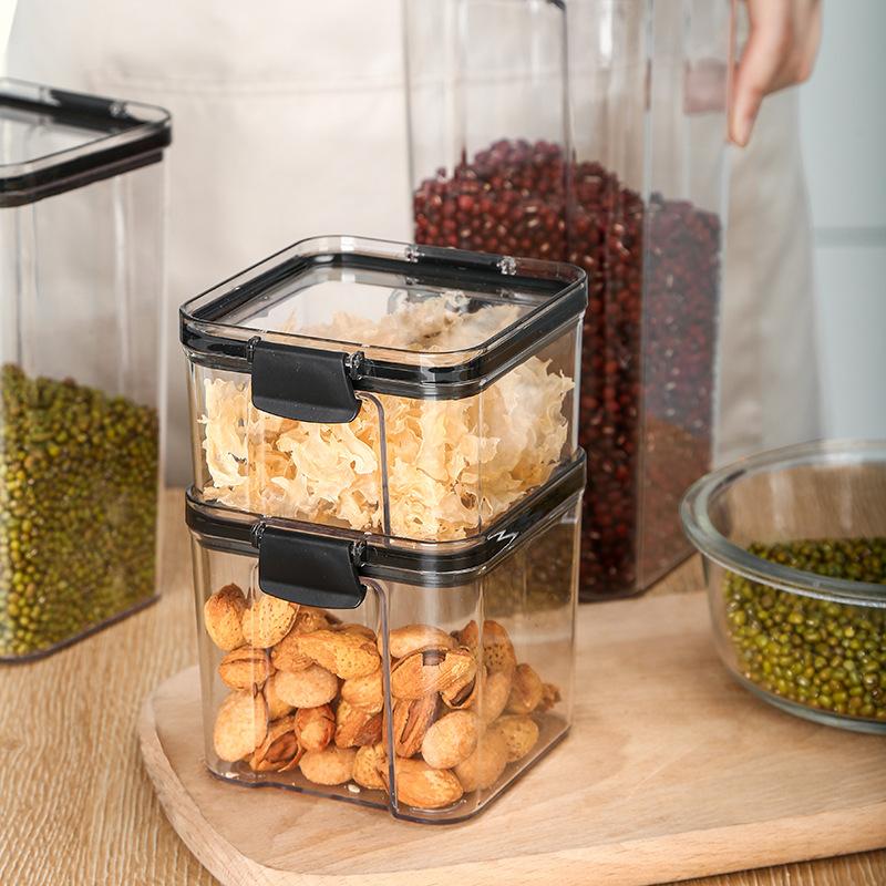Latest Design Household Transparent Pet Food Storage Boxes Multi Size Air Tight Food Containers Kitchen Storage Bins
