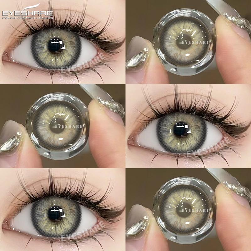 Eyeshare Ежегодные контактные линзы синего цвета - Усильте свой естественный цвет глаз с дизайном в корейском стиле