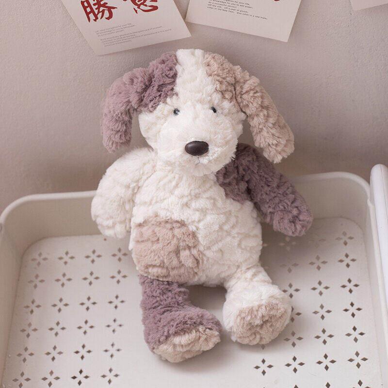 Dog Long Fur Plush Doll Pp Cotton Filled Cuddle Toy For Kids And Gifts Birthday