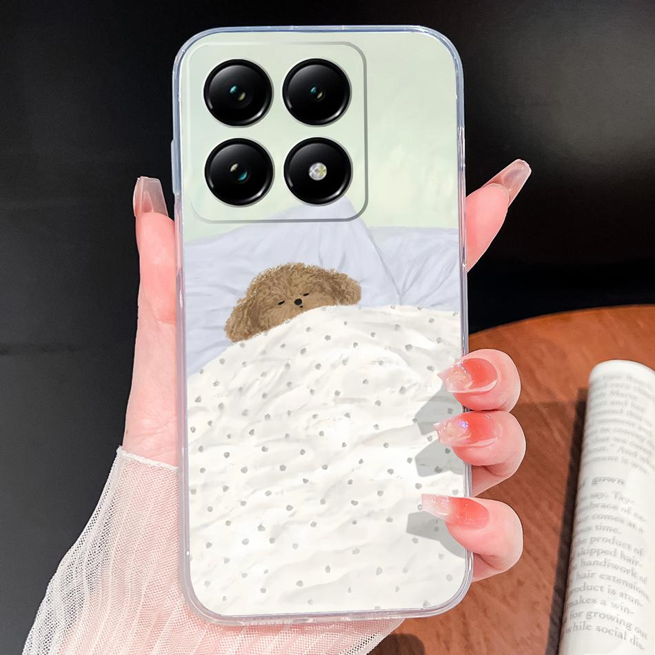 For Xiaomi 15T 14T Pro Phone Case Lovely Fish Patterns Soft TPU Clear Silicone Bumper For Xiaomi 15TPro 14 T Lightweight Funda