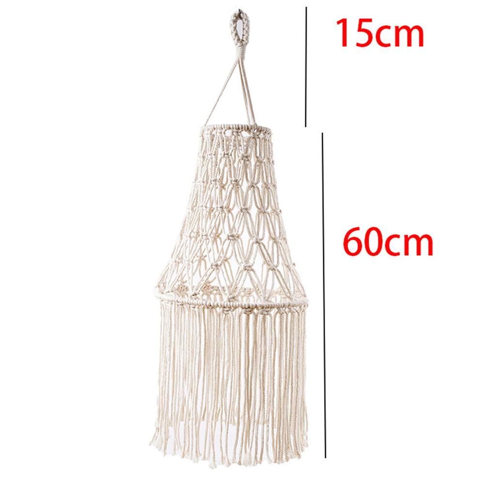 Handmade Macrame Light Shade Chandeliers Hanging Light Cover Light Shade Macrame Woven Tapestry Boho Chic Home Room Decoration