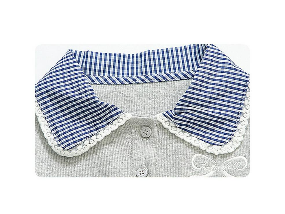 Сладкий комплект толстовки в корейском стиле с бантом для девочек на осень 2025 - Стильный костюм-двойка для маленьких девочек