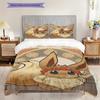 Eevee Evolution Artwork Bedding 1 Duvet Cover 2 Pillowcase Without Core Bedding Set Christmas Birthday Gift Soft And Comfortable