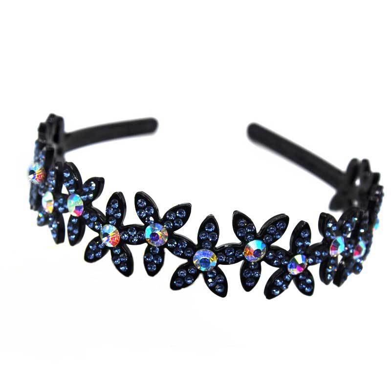 Новая повязка для волос в корейском стиле, плетеная, прижимающая волосы, с бриллиантовой сеткой, повязка для волос знаменитости, нескользящий головной убор, пластиковая повязка для мытья лица, заколка для непослушных волос