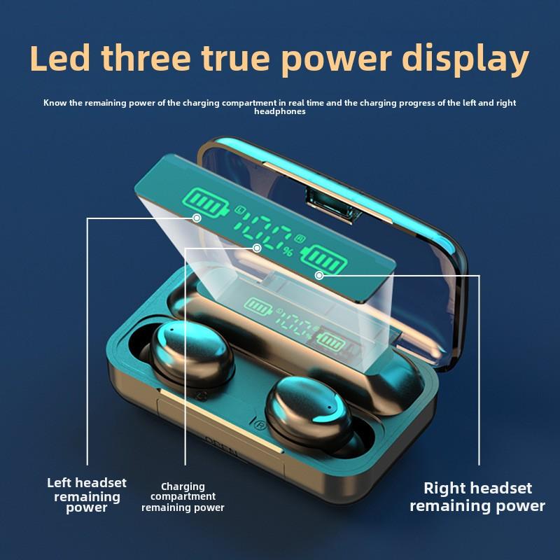 Bluetooth Headset In-ear Noise-cancelling Mini Game Esports Wireless Tws Digital Display Charging Bank Headset