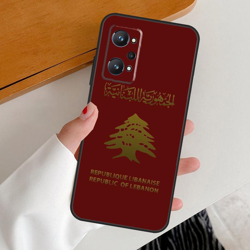 Lebanese Lebanon Flag For Realme C55 C53 C51 C35 C67 C25S C21Y C30 C31 C33 9 10 11 12 Pro Plus GT Neo 6 GT5 Case