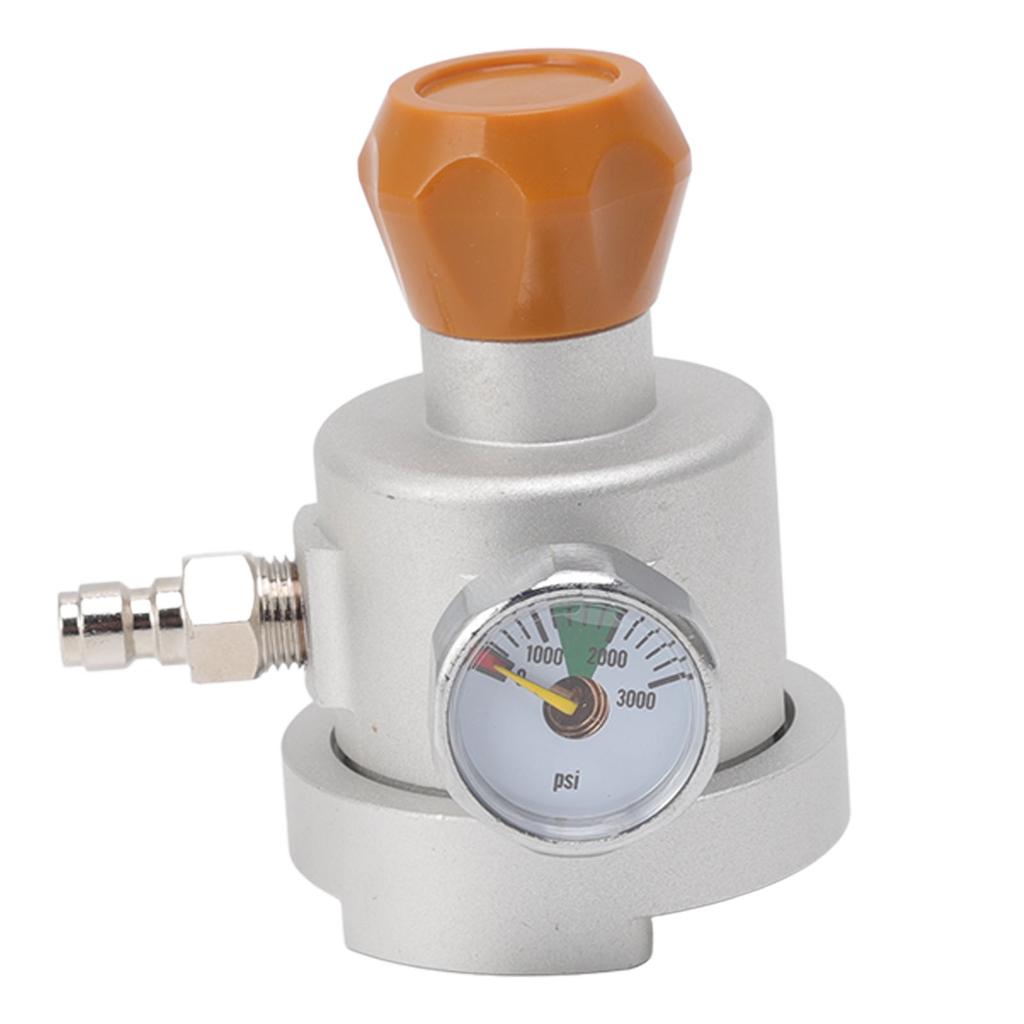 Soda Maker Adapter Aluminum Corrosion Rust Resistance CO2 Refill Connector with Pressure Gauge 8mm