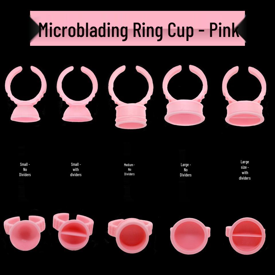 Кольца для пигмента для ресниц и тату, большие и маленькие размеры, 100 шт./пакет