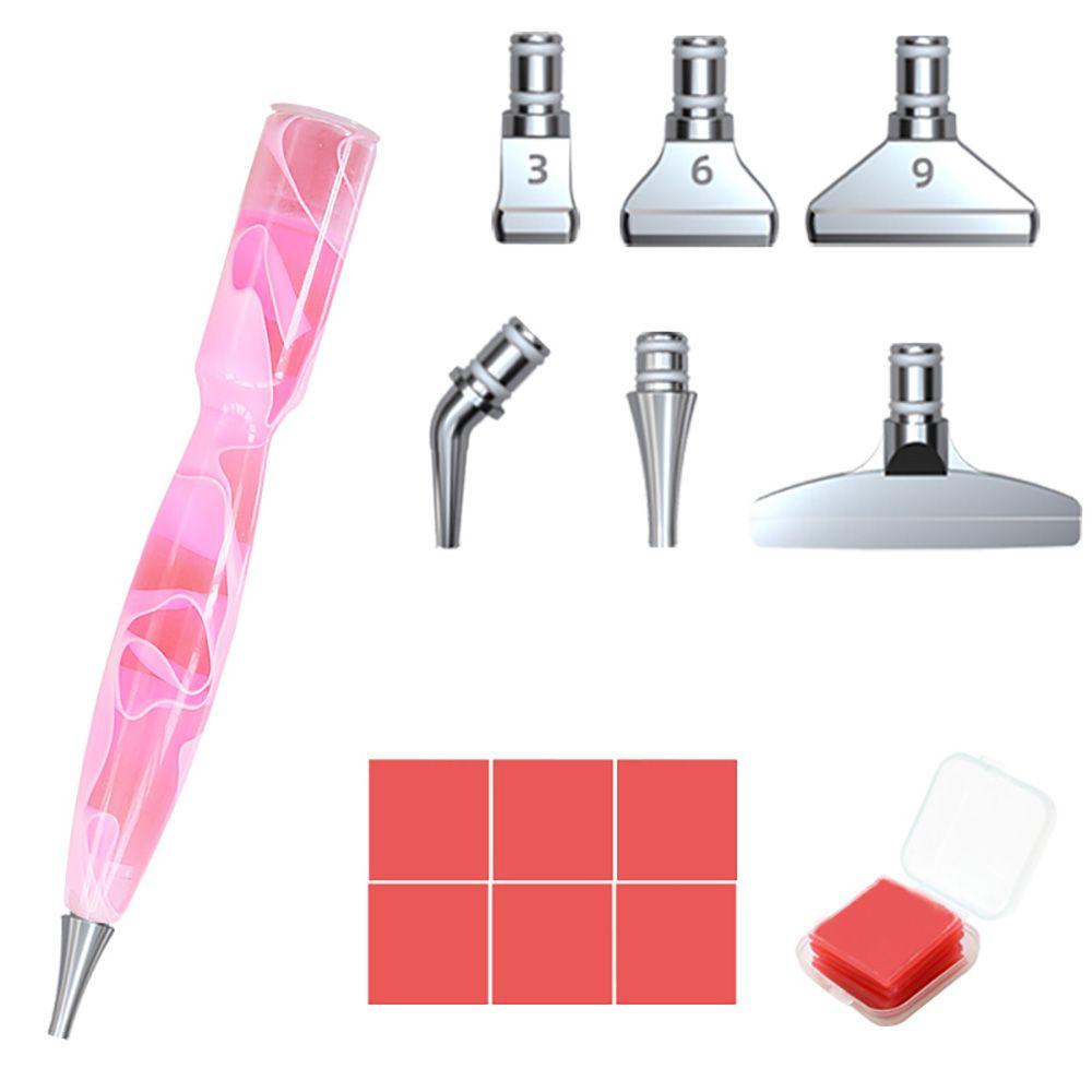 Ручка для точечной вышивки крестом, ручка для рисования алмазной мозаикой из смолы, ручка из смолы, сменные головки для ручки из сплава
