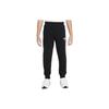 Kids  Knitted Sports Pants Casual Solid Color Mid Waist Tapered Fleece Thick Black Kids Bottoms FD4985-010