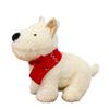 Doll Dog Cartoon Plush Animal Wearing Scarf High Elasticity Pp Filling Cotton
