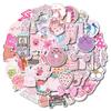 50 Pink Cute Mix And Match Style Graffiti Stickers Diy Creative Handbook Diary Stickers