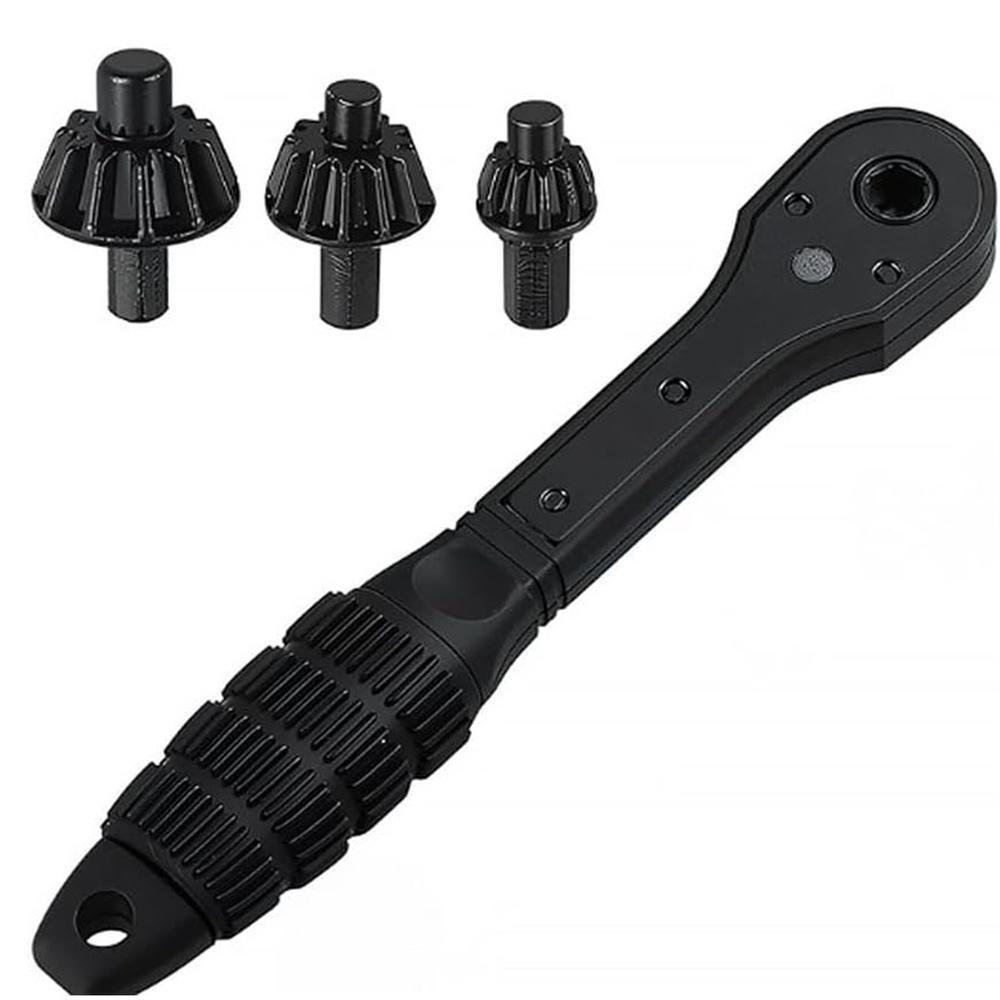 2 in 1 Drill Chuck Ratchet Spanner Wrench Electric Drill Tool Universal Chuck Key With 3 Socket Sizes 1.5-10mm 1.5-13mm 3-16mm