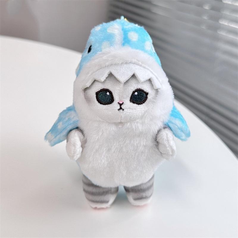 Плюшевая игрушка Кот-Акула, мягкая подвеска-украшение для детей, рождественский подарок