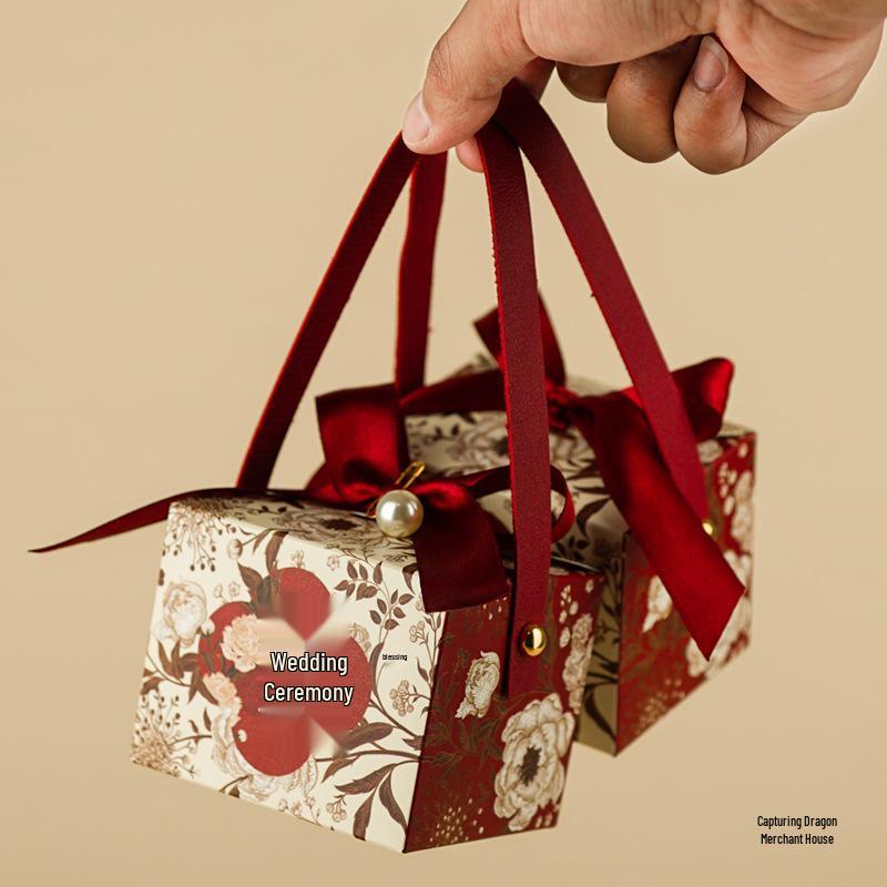 2025 Элегантная китайская подарочная коробочка для конфет на свадьбу