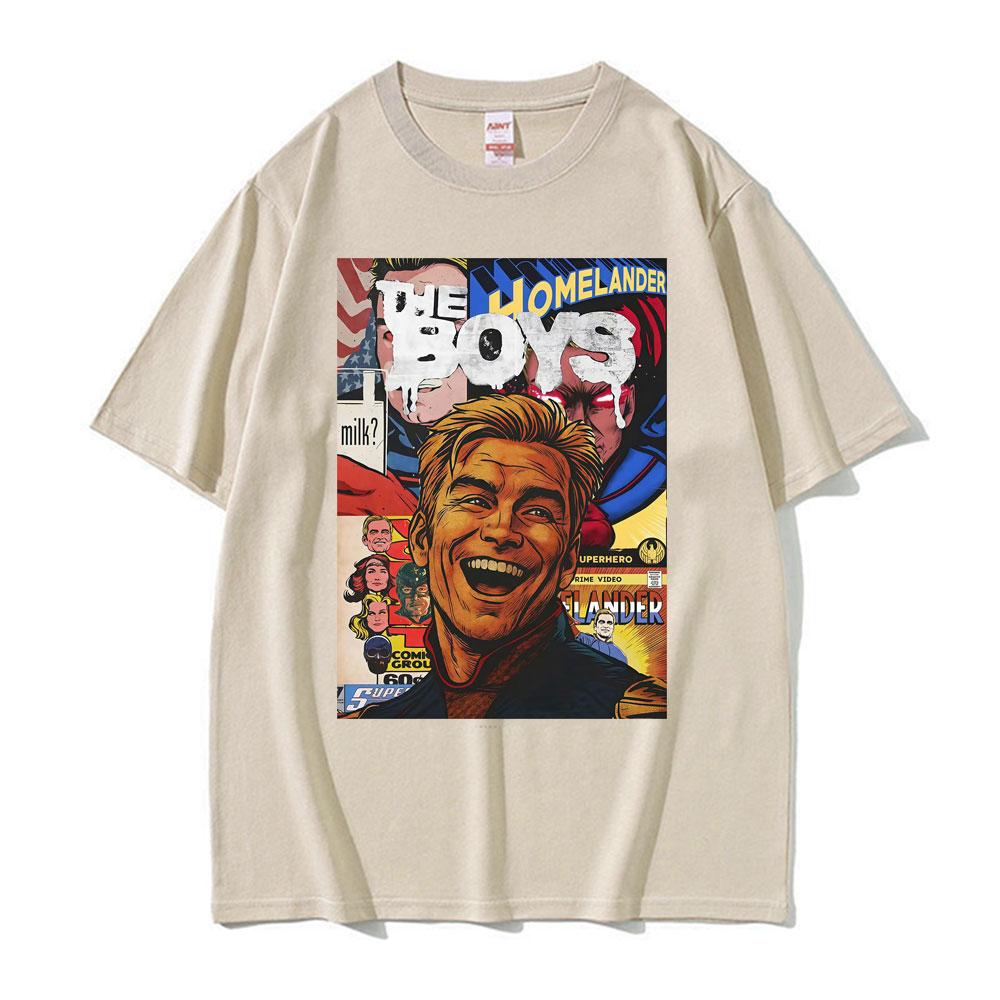 Homelander Butcher The Boys Tv Show Comic T Shirt Unisex Unisex Harajuku Streetwear Gothic Tshirt Summer Tops Short Sleeve T Shirts