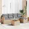 VidaXL Garden Lounge Set with Cushions 6 Pcs Beige Braided Resin 3325909