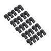 25pcs J Hooks Black Nylon Lashing Hooks for Kayak Bungee Cord Canoes Boats Accessory