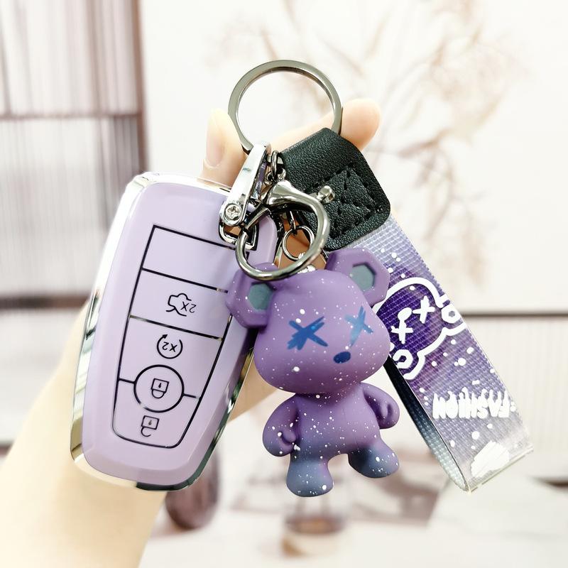 Чехол для ключей Lincoln Corsair & Navigator - Мультяшный дизайн для Aviator, MKZ, Continental, MKC, MKX