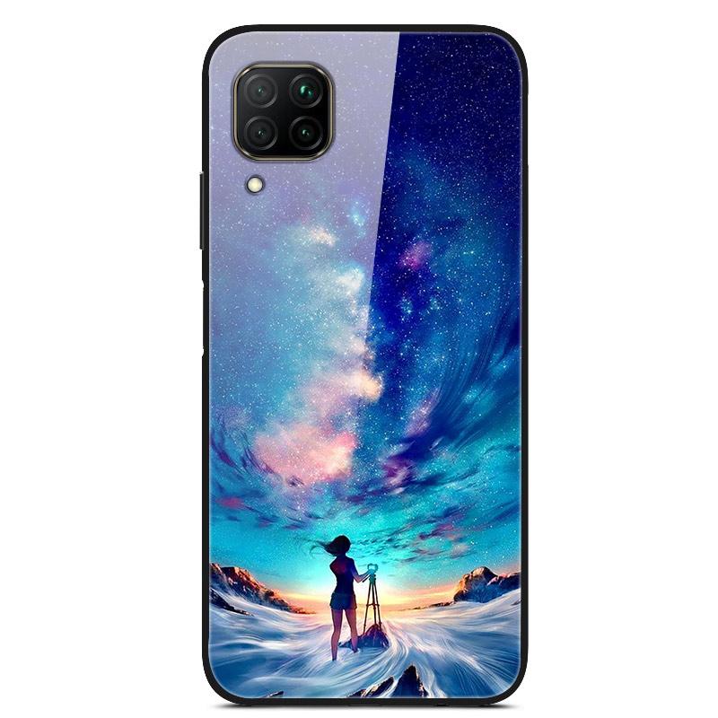 Luxury Cover Case for Huawei P40 Lite Tempered Glass Cover for Huawei P40 Lite E Phone Case for Huawei P 40 Lite Coque P40Lite E