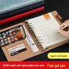 Business Leather A5 Notebook - Detachable Loose-Leaf for Office Meetings and Sales Contracts