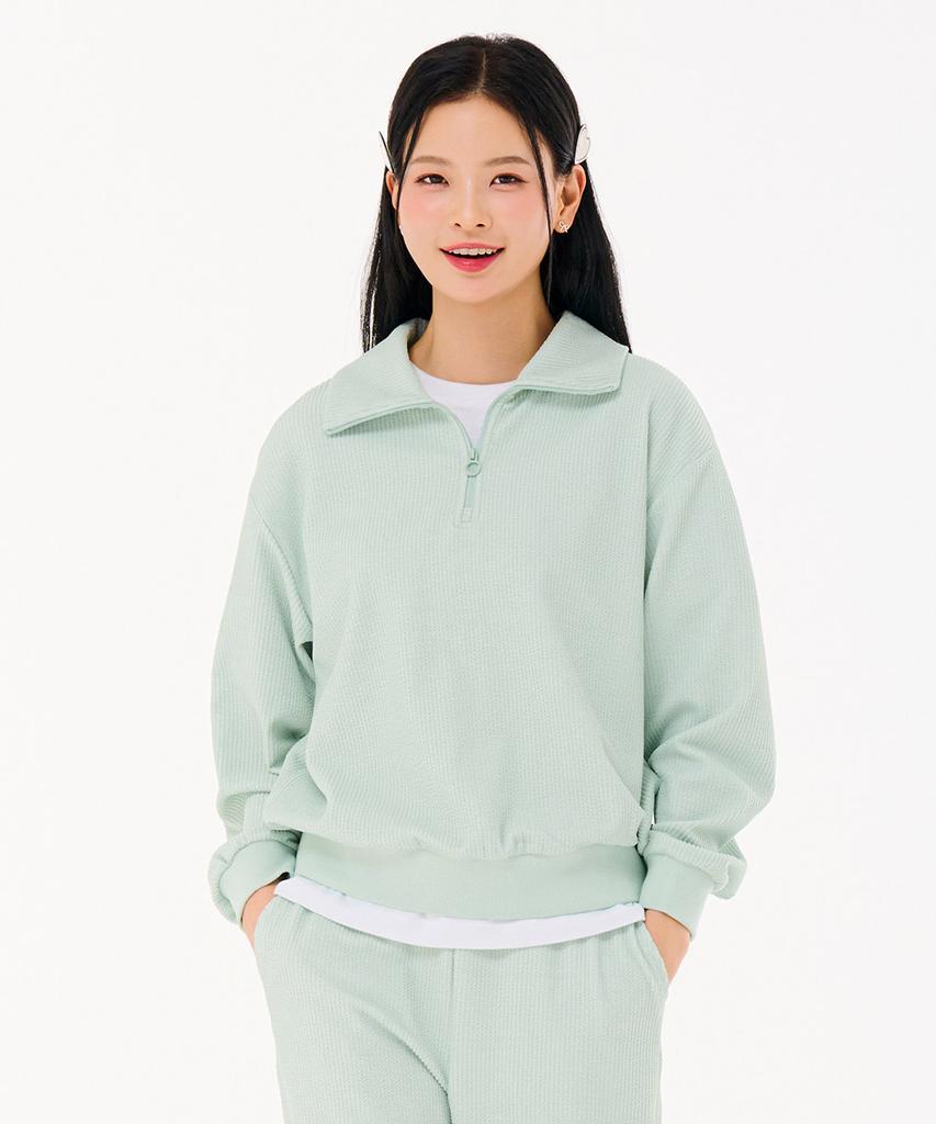 CHASECULT Women'S Ribbed Half-Zip Sweatshirt-Farg5164B0S