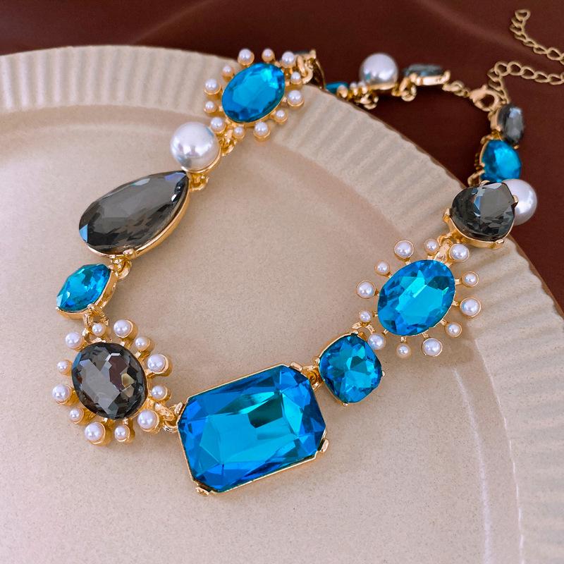 Винтажные серьги-подвески геометрической формы из стерлингового серебра со стразами и искусственным жемчугом - стиль французского двора для женщин