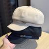 New British Retro Style Autumn and Winter Thickened Woolen Octagonal Hat Women's Personalized Beret Fashion Newsboy Hat Painter Hat