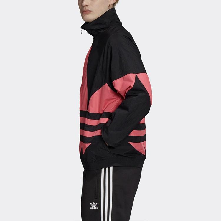 adidas originals Stand Collar Sports Jacket Black Pink Men's GJ0611