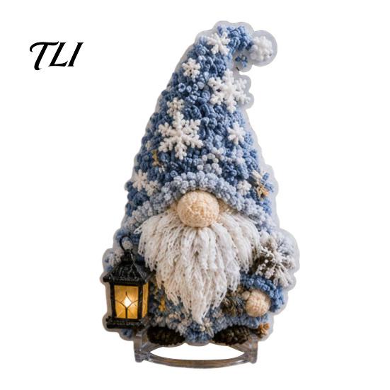 Beginner Friendly Craft Kits Gnome Fabric Poke Art Kit, Festive Designs, DIY Kit Halloween Christmas Handmade Ornament for Holiday Table
