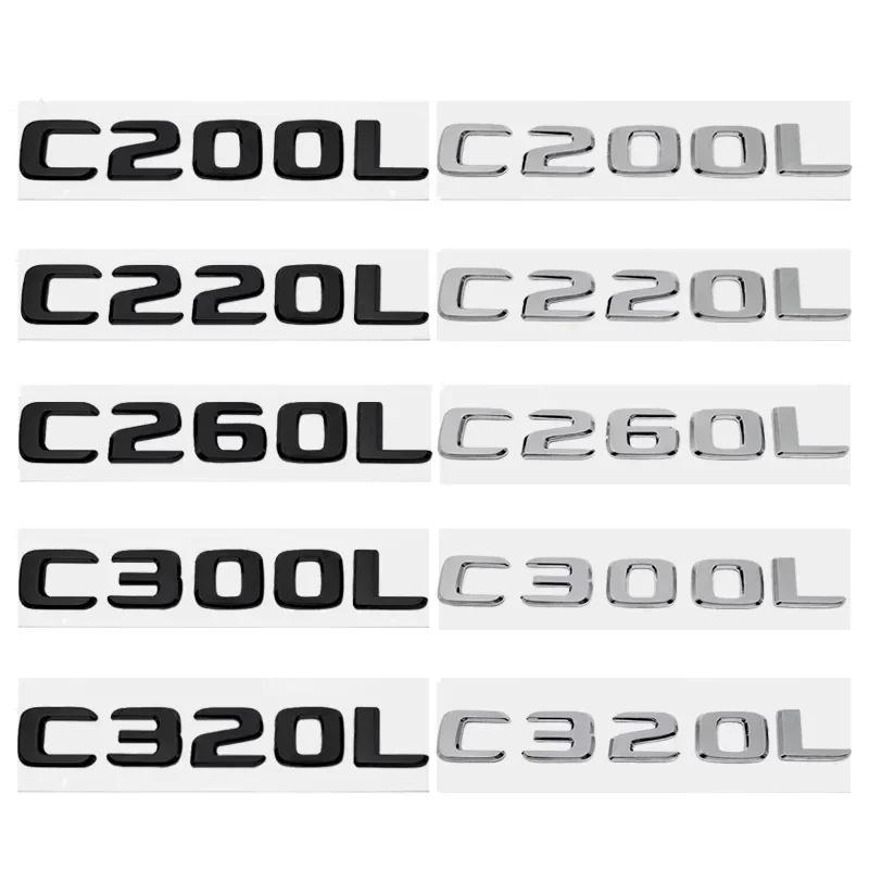 Car Sticker Modified Letter Number Trunk Emblem Badge Decal for Mercedes Benz C200L C220L C260L C300L C320L C Class Accessories