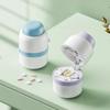 Portable 2-in-1 Pill Box with Pill Cutter for Cutting Small Pills or Large Pills In Half & Quarter Travel Pill Organizer Case