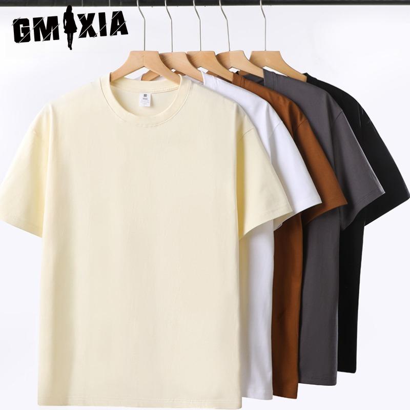 GMXIA Хлопковая футболка с коротким рукавом, мужская модная свободная рубашка с половиной рукава, сострадательная рубашка с принтом