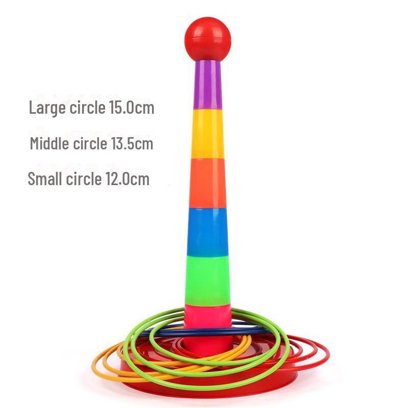 Kids' Ring Toss Game: Interactive Indoor & Outdoor Education Toy for Family Fun and Kindergarten Competitions