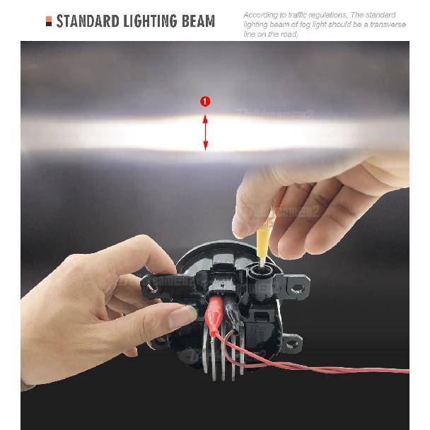 2 X Car Front LED Fog Light Accessories 30W H11 Lens Fog Lamp For Peugeot 308 2013 2014 2015 2016 2017 2018