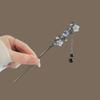 Elegant Hair Sticks Metal Ink Colored Flower Tassel Hair Stick Hot Flower Hairpin  For Women