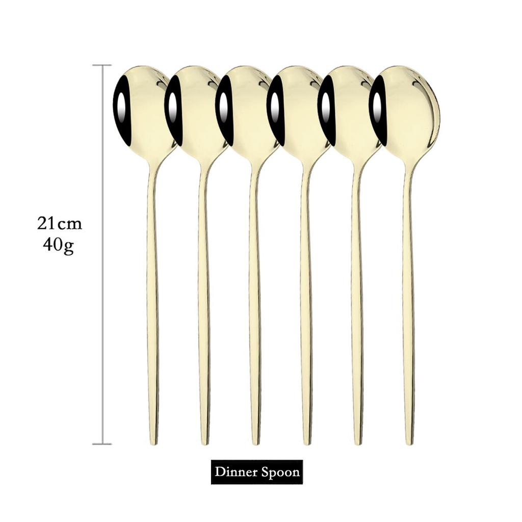 6 шт. красочная столовая посуда, набор ложек, зеркало с длинной ручкой, ложка из нержавеющей стали, столовые приборы, посуда, кухонные аксессуары