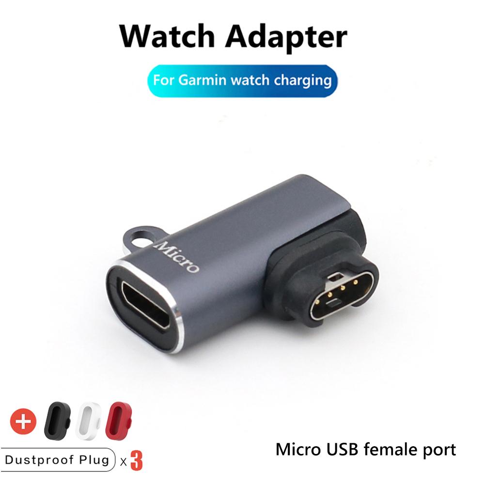 Charger Adapter Type C/IOS/Micro Usb for Garmin Fenix 7/7S/7X/6/6S/6X Forerunner 745 955 945 Smartwatch Charging Cable Converter