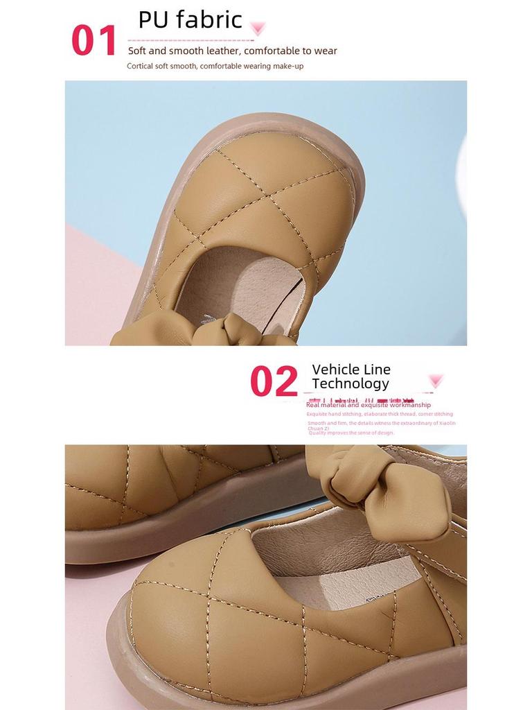 Кожаные туфли в стиле принцессы для девочек от 1 до 3 лет, дышащая и модная детская обувь