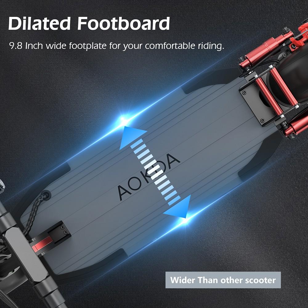 Складной электрический самокат AOKDA A1, двигатель мощностью 800 Вт, аккумулятор 48 В, 10 Ач, 10-дюймовые пневматические внедорожные шины, максимальная скорость 45 км/ч, максимальный запас хода 25 км.