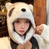 Hat Women's Winter Plush Double Layer Thickened Warm Ear Cap Cold Cute Versatile Puppy Hat